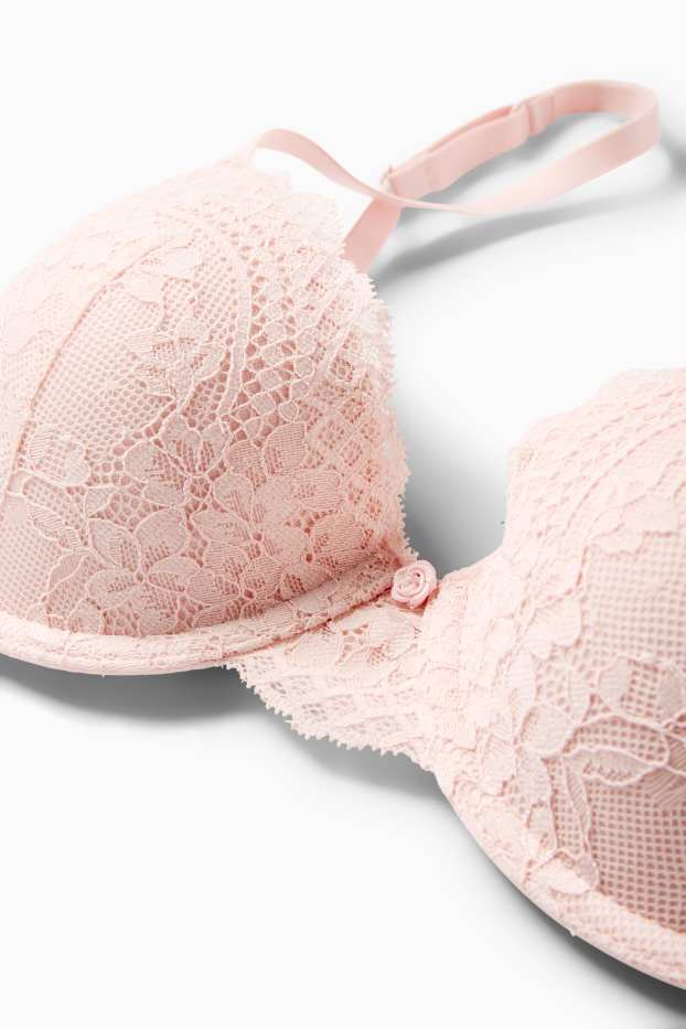 Dames - BH met beugels - DEMI - voorgevormd - roze