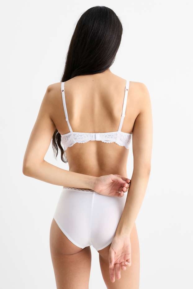 Dames - BH met beugels - DEMI - voorgevormd - wit