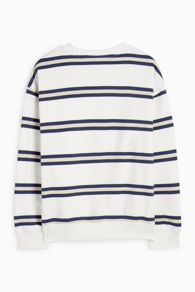 Enfants garçons - Sweat - à rayures - blanc