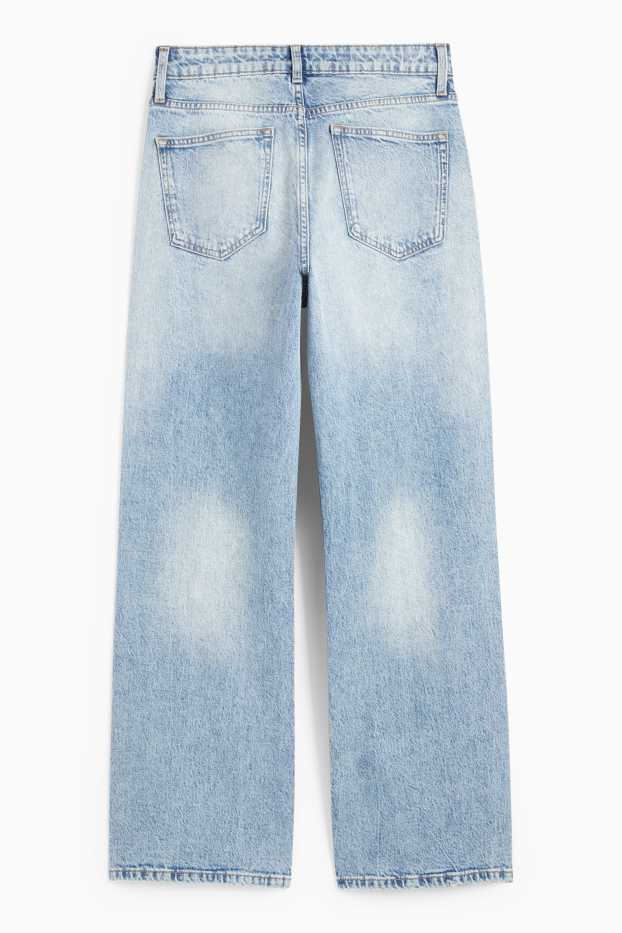 Damen - Baggy Jeans - Mid Waist - helljeansblau