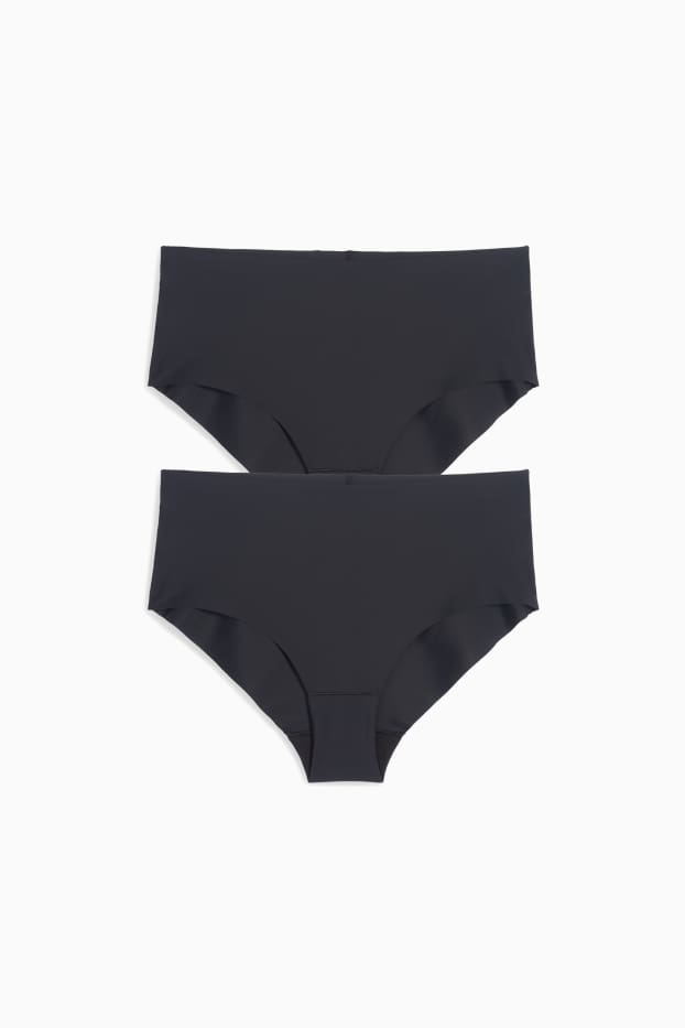 Donna - Confezione da 2 - slip invisibili - nero