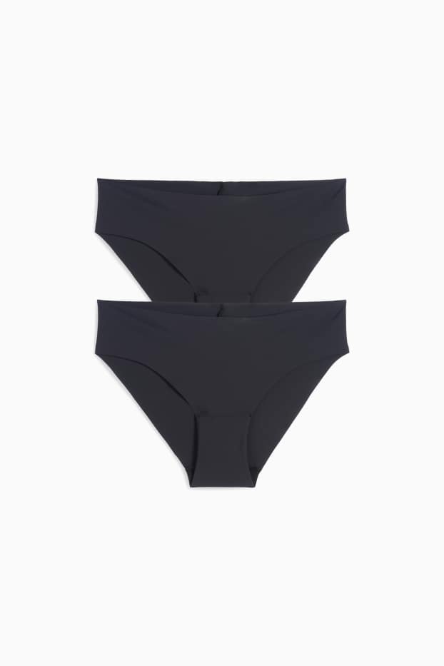 Donna - Confezione da 2 - slip invisibili - nero