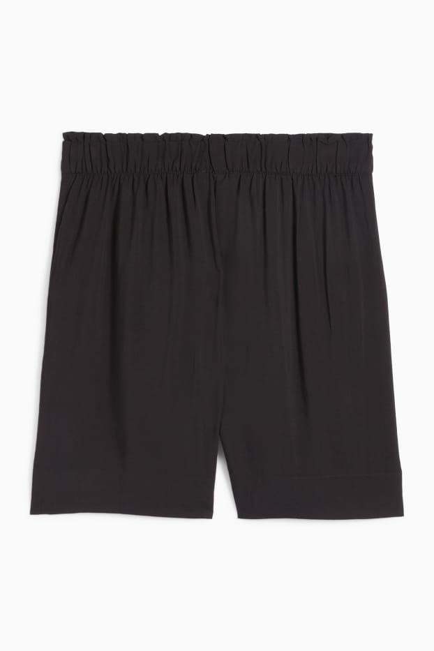 Donna - Shorts - vita alta - nero