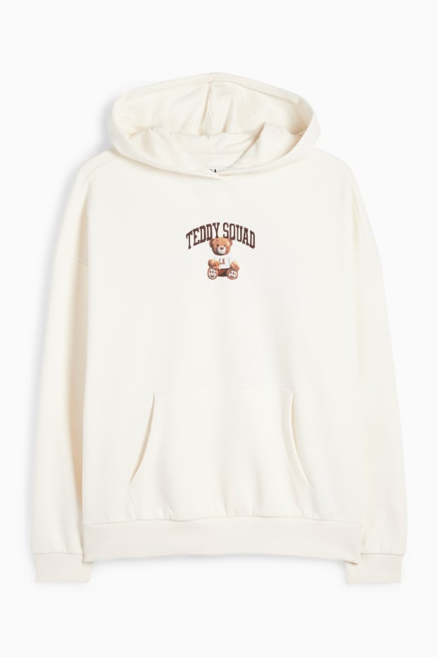 Dames - Beertje - hoodie - crème wit