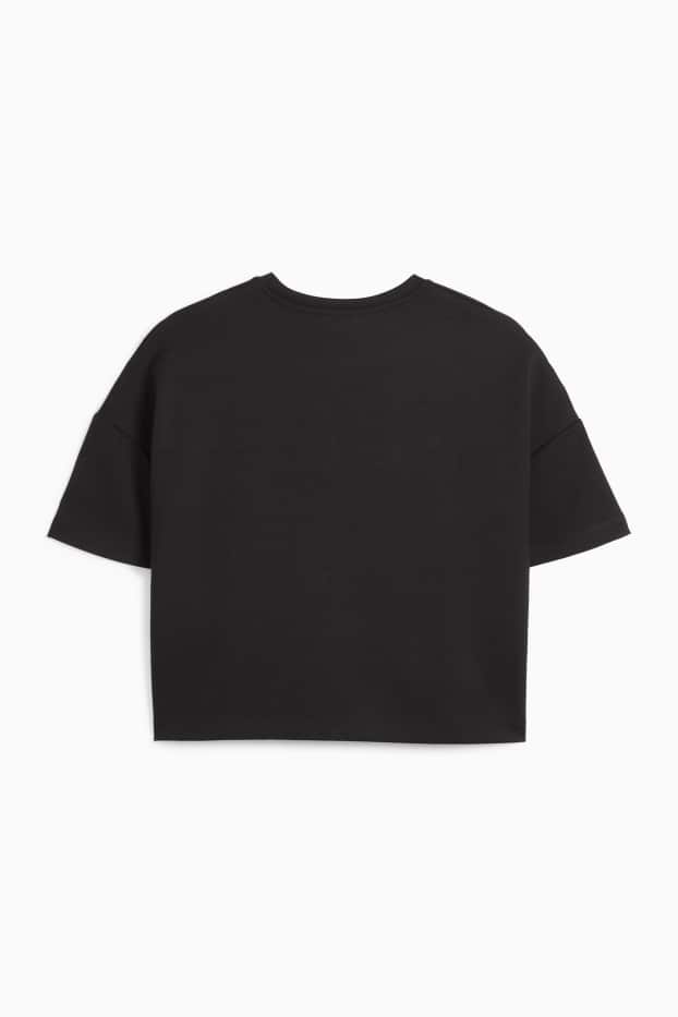 Femmes - T-shirt - relaxed fit - noir