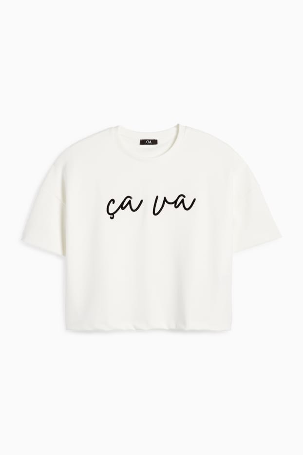 Femmes - T-shirt - relaxed fit - blanc