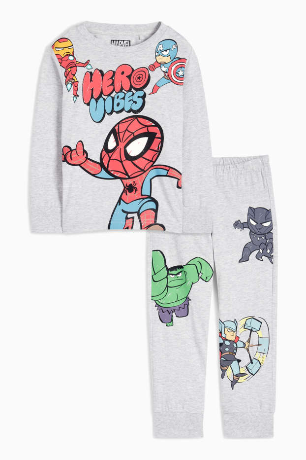 Niños - Spidey y sus superamigos - pijama - 2 prendas - gris claro jaspeado