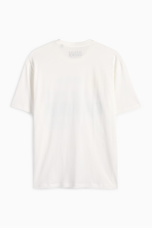 Heren - T-shirt - relaxed fit - Miami Vice - wit