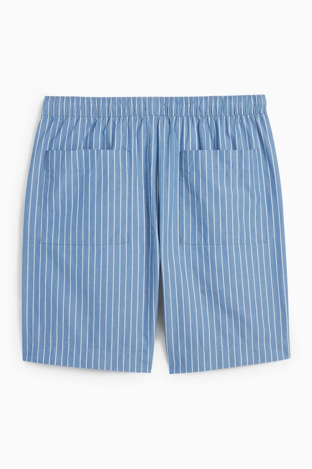 Hommes - Short - à rayures - bleu / blanc