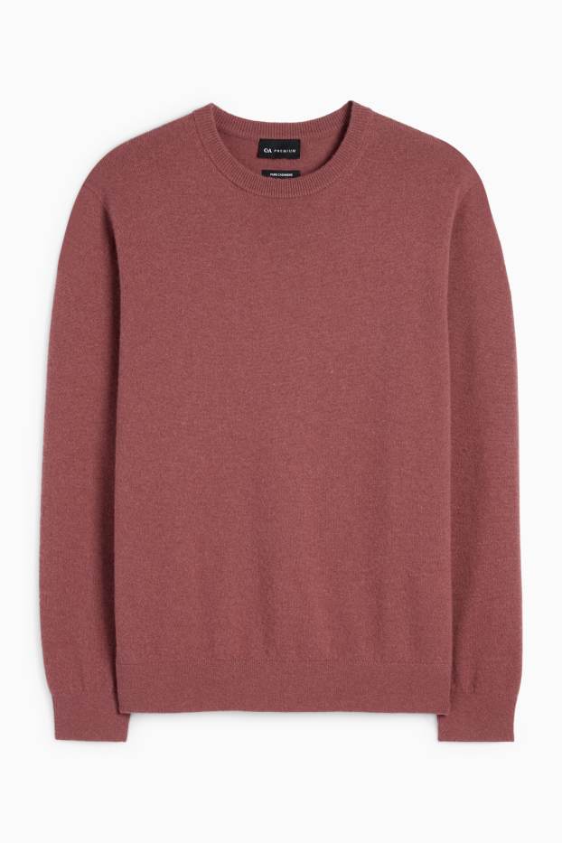 Herren - Kaschmir-Pullover - bordeaux