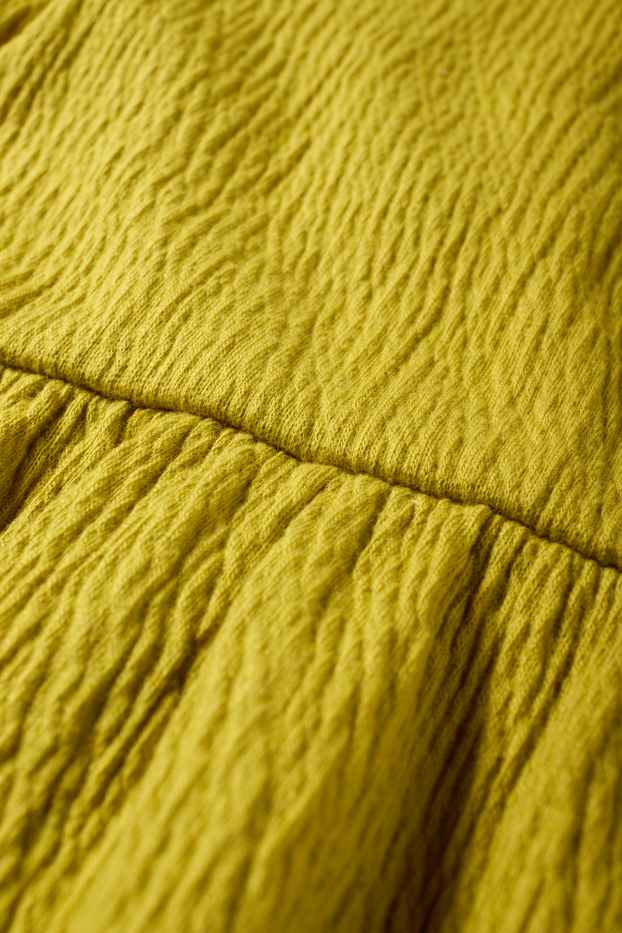 Femmes - Robe de coupe évasée - texturée - kaki