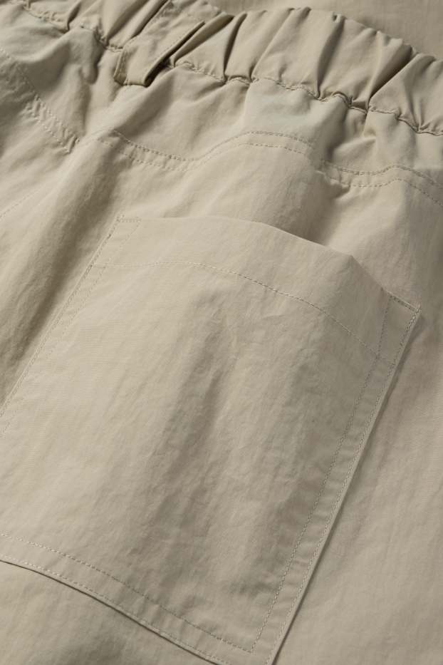 Dona - Pantalons de tela - high waist - wide leg - gris clar