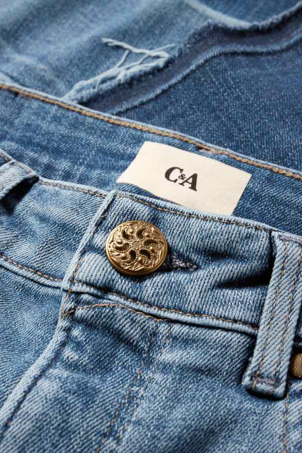 Women - Flared jeans - mid-rise waist - LYCRA® - blue denim