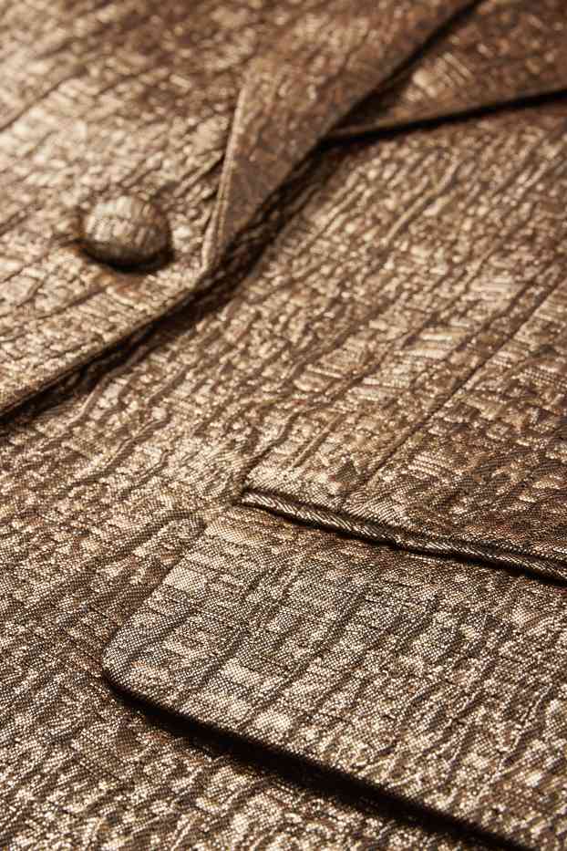 Donna - Blazer lungo - relaxed fit - brillante - bronzo