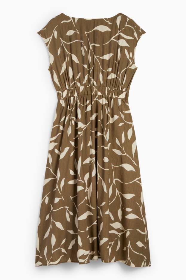 Dona - Vestit fit & flare - estampat - marró