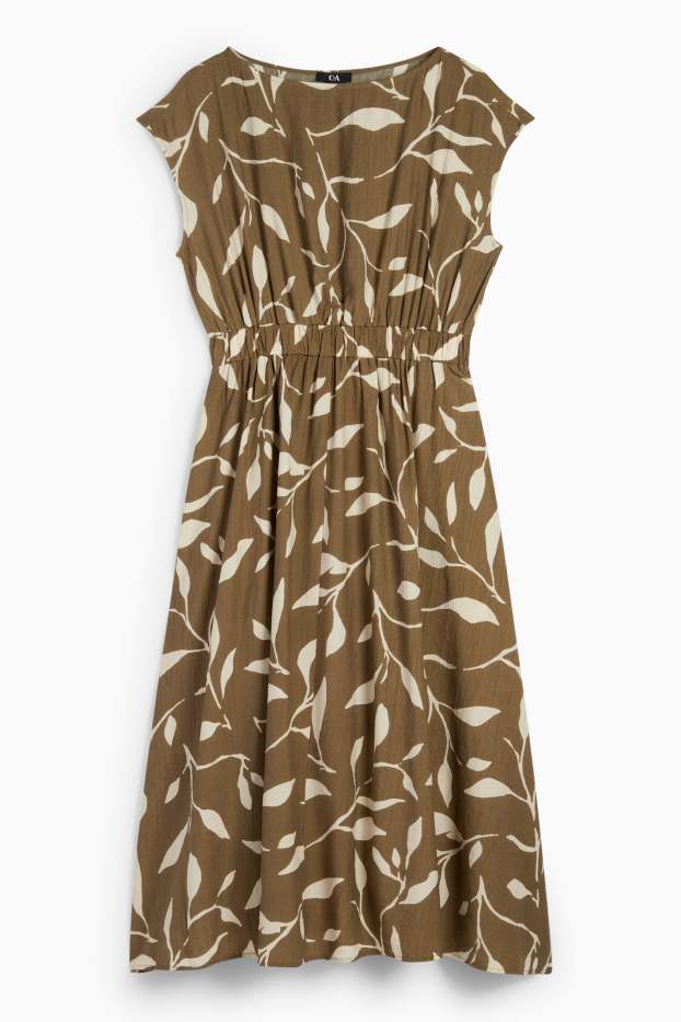 Dona - Vestit fit & flare - estampat - marró