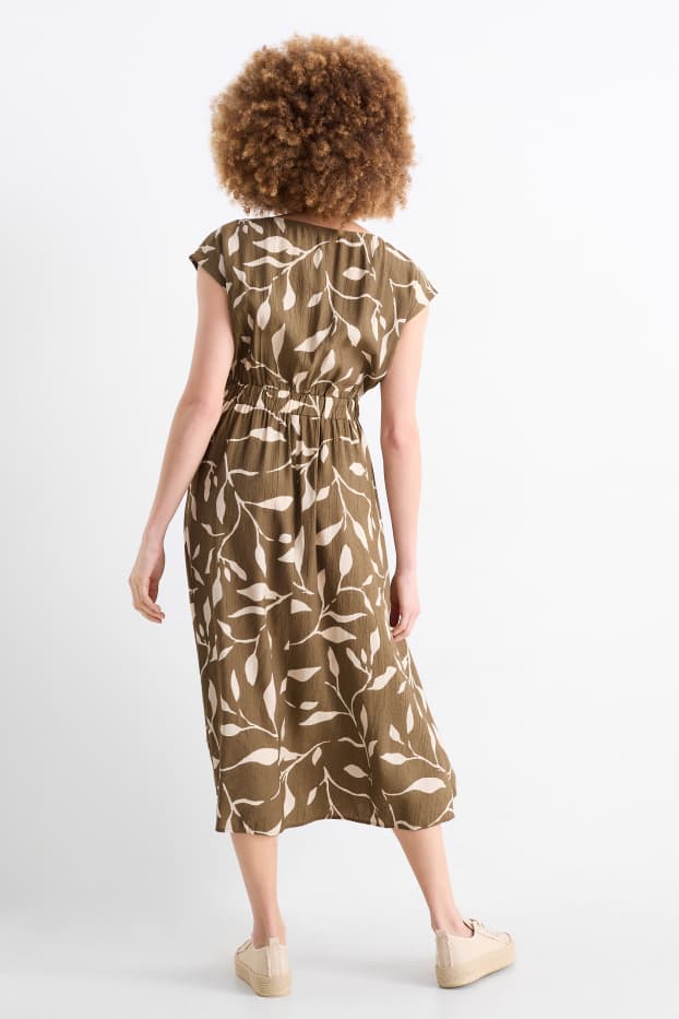 Dona - Vestit fit & flare - estampat - marró