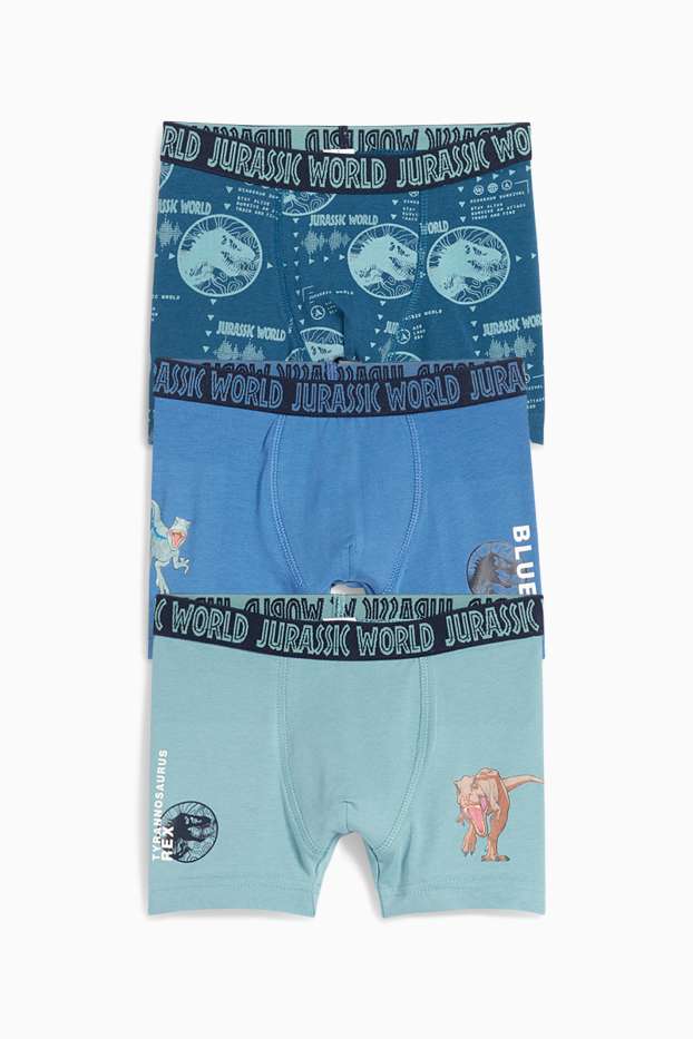 Nen - Paquet de 3 - Jurassic World - bòxers - blau fosc