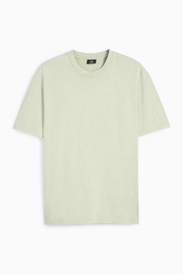 Heren - T-shirt - relaxed fit - mintgroen