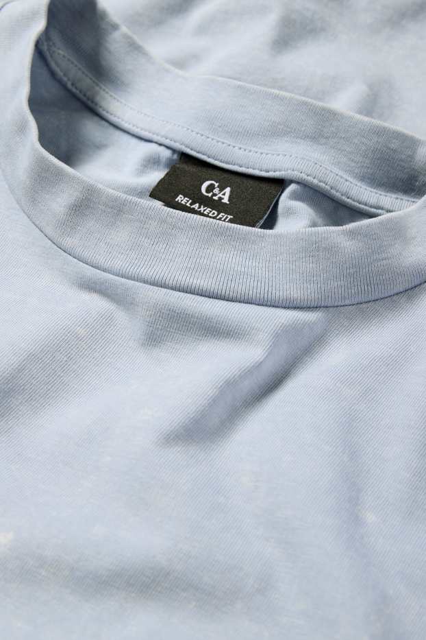 Heren - T-shirt - relaxed fit - lichtblauw