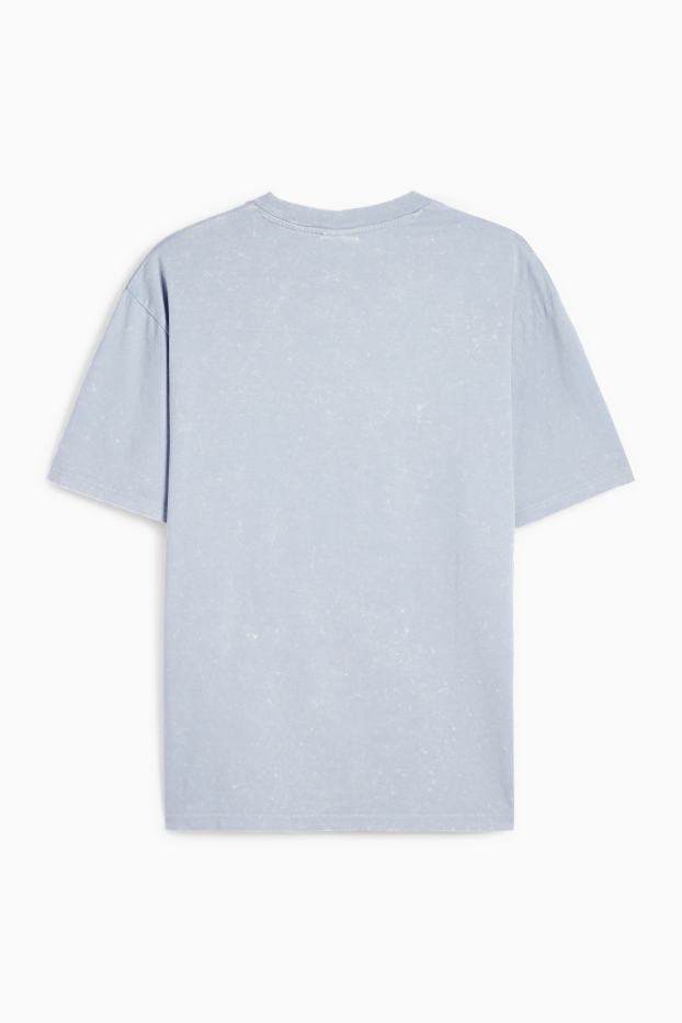 Heren - T-shirt - relaxed fit - lichtblauw