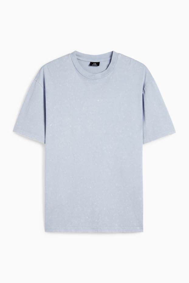 Heren - T-shirt - relaxed fit - lichtblauw