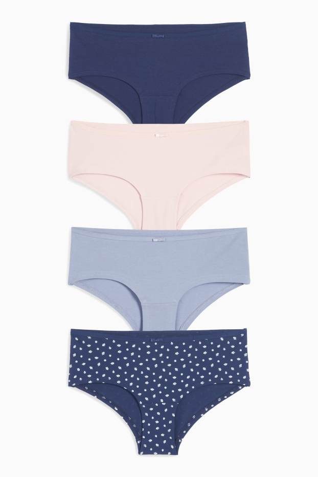 Donna - Confezione da 4 - coulotte - blu scuro