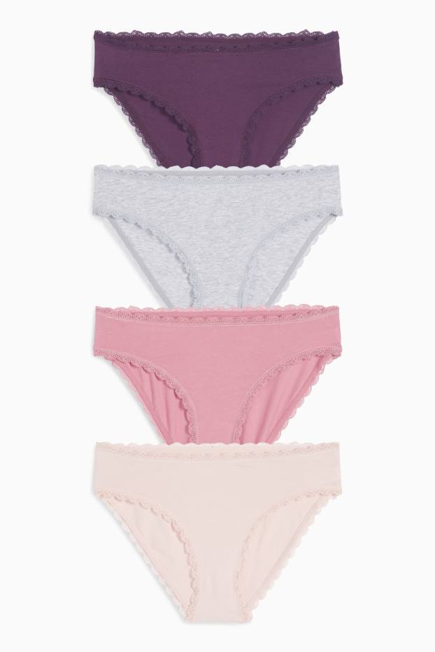 Damen - Multipack 4er - Slip - rosa