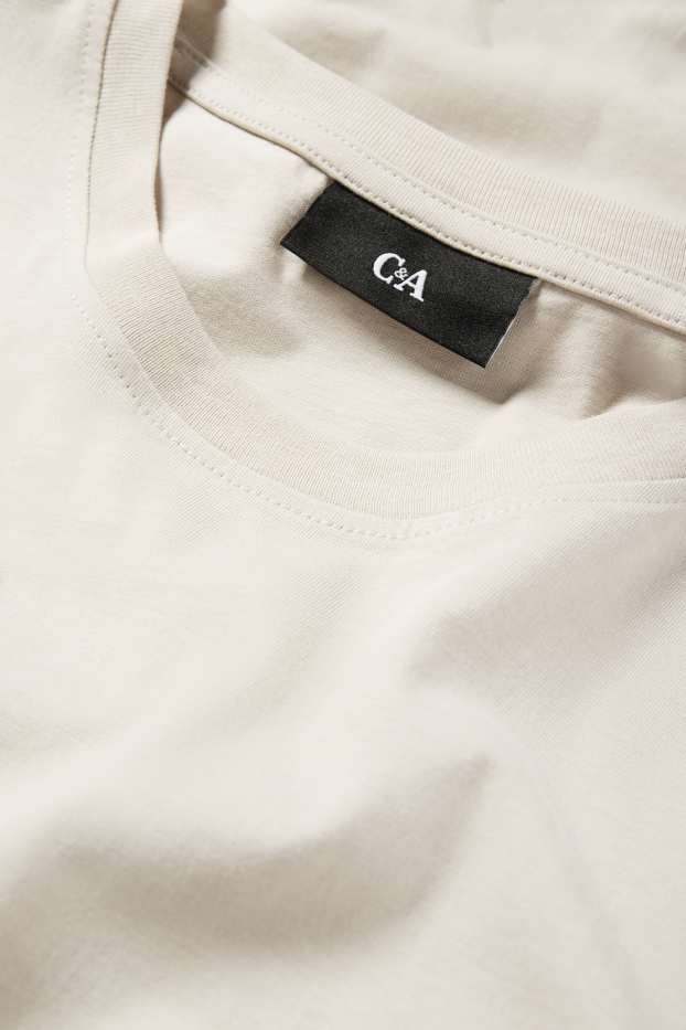 Uomo - T-shirt - regular fit - beige