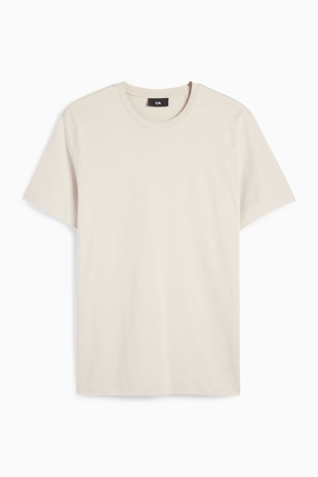 Uomo - T-shirt - regular fit - beige