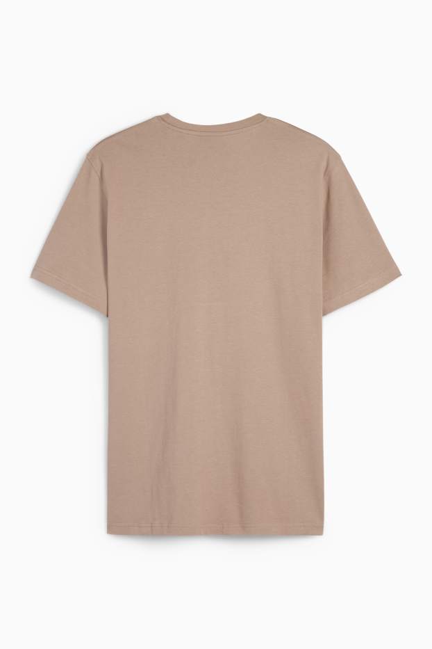 Men - T-shirt - regular fit - beige