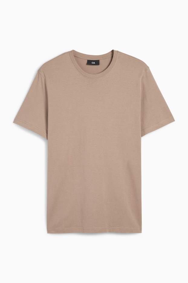 Men - T-shirt - regular fit - beige