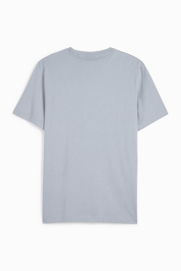 Heren - T-shirt - regular fit - blauw