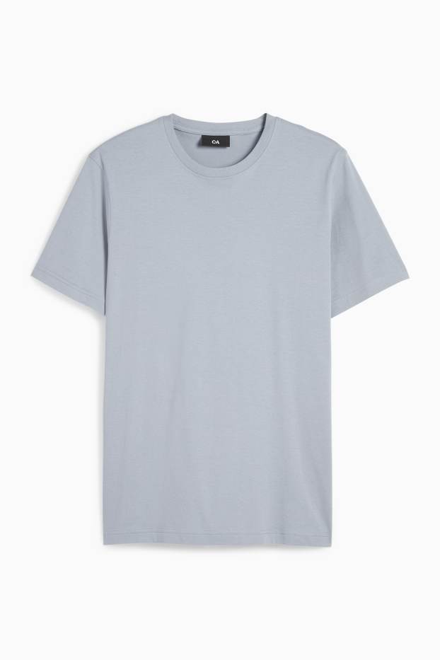 Heren - T-shirt - regular fit - blauw