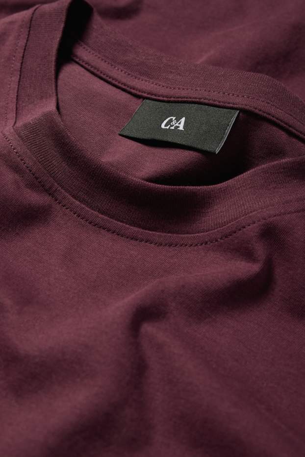 Herren - T-Shirt - Regular Fit - bordeaux