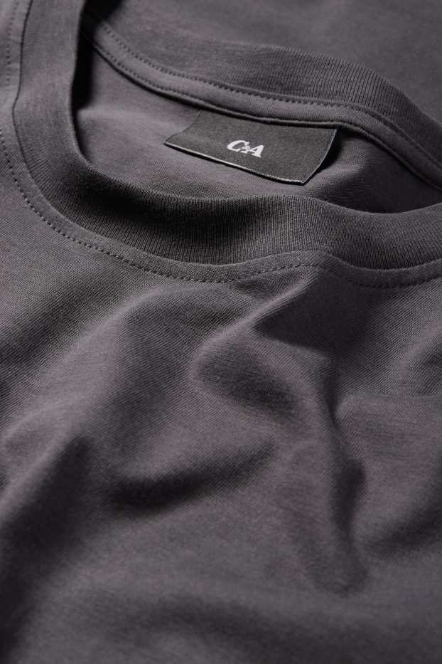Bărbați - Tricou - regular fit - gri închis