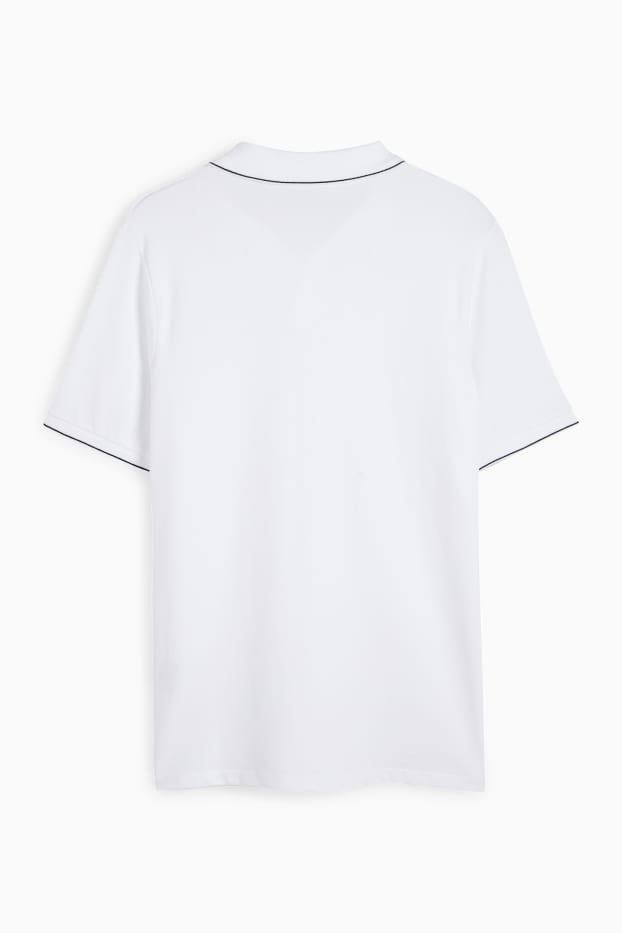Bărbați - Tricou polo - slim fit - alb