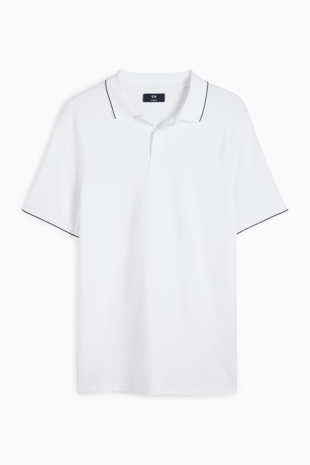 Bărbați - Tricou polo - slim fit - alb