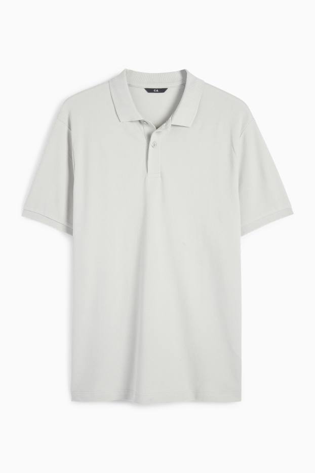 Men - Polo shirt - regular fit - light gray