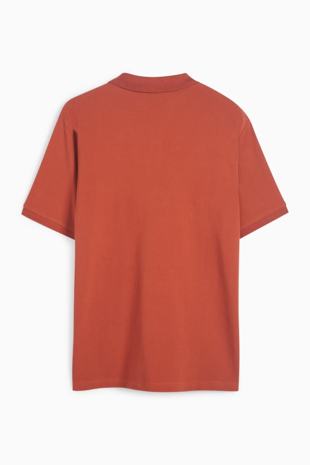 Herren - Poloshirt - Regular Fit  - rostbraun