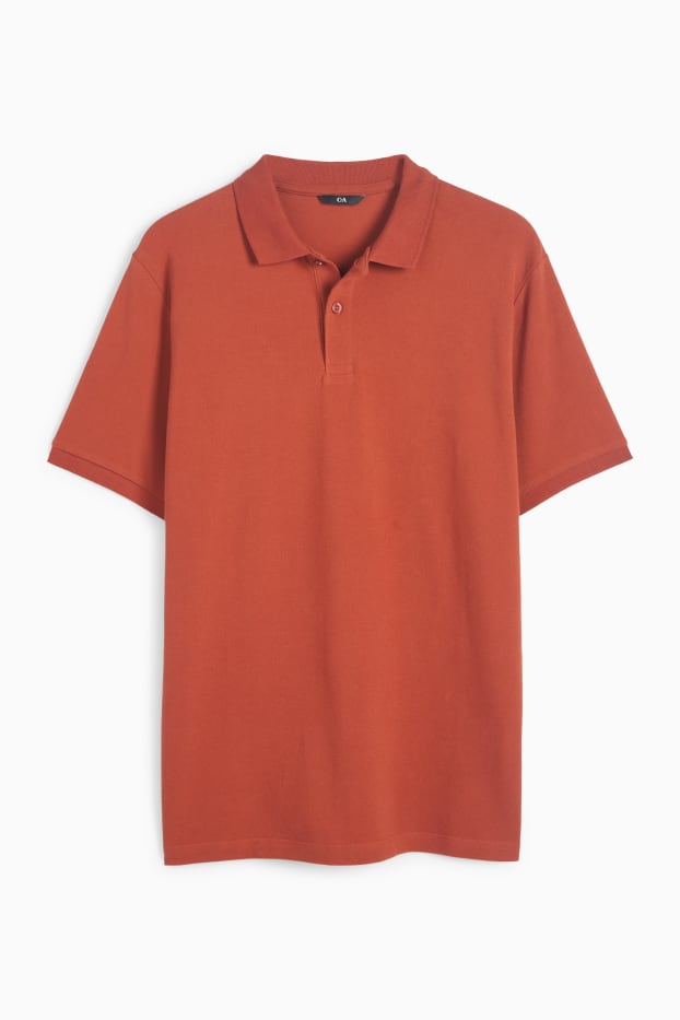 Herren - Poloshirt - Regular Fit  - rostbraun