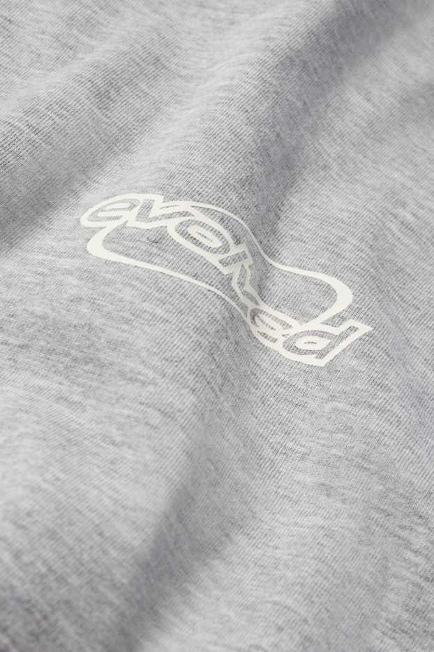 Hommes - T-shirt - relaxed fit - gris clair chiné