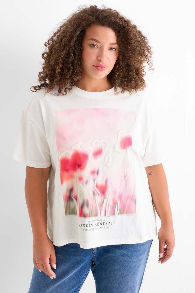 Dona - Samarreta de màniga curta - oversized - blanc