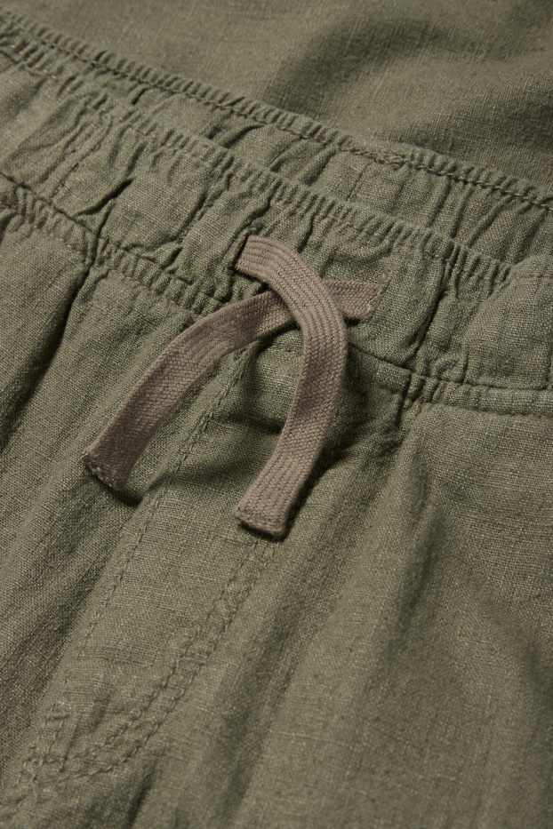 Niños: niños - Pantalón cargo - mezcla de lino - caqui