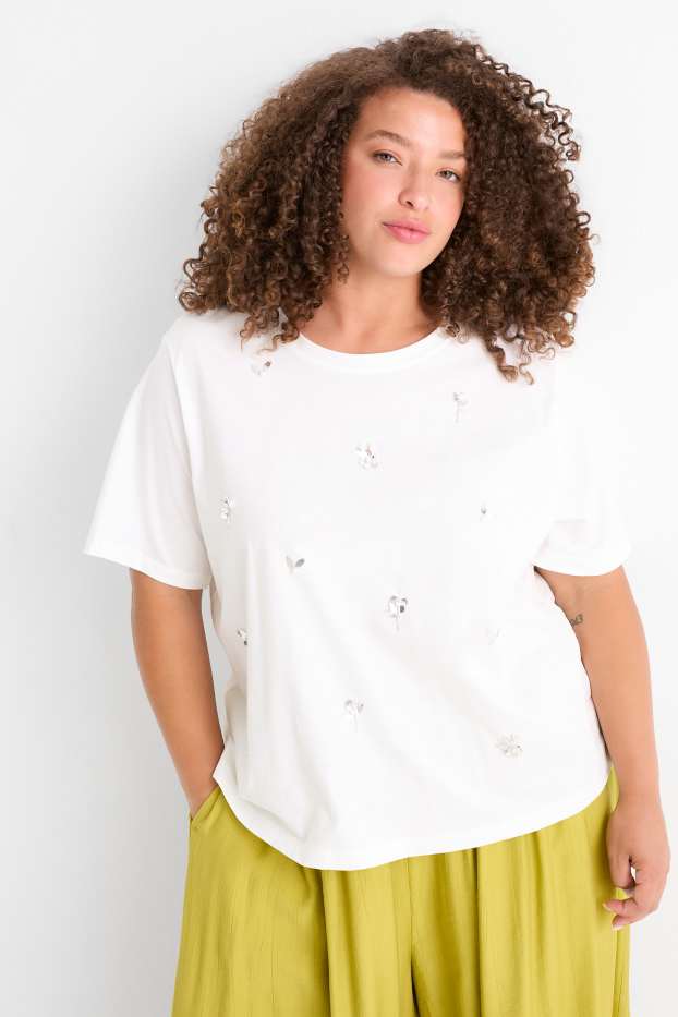 Dames - T-shirt - regular fit - wit
