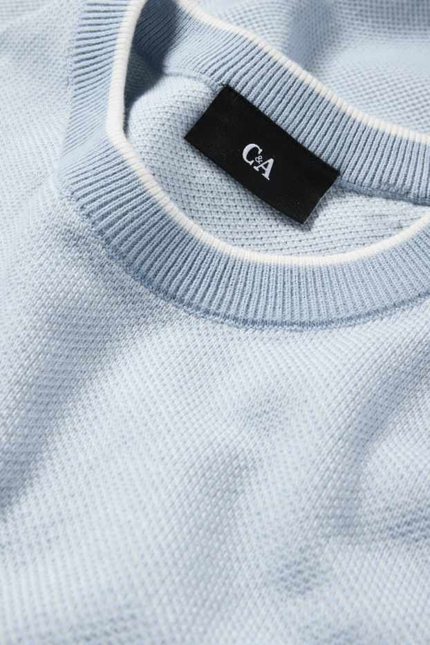 Uomo - Maglione - maniche corte - azzurro