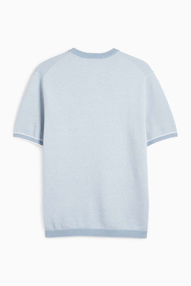 Uomo - Maglione - maniche corte - azzurro