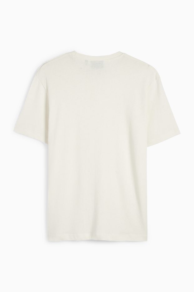 Pánské - Tričko - regular fit - bílá