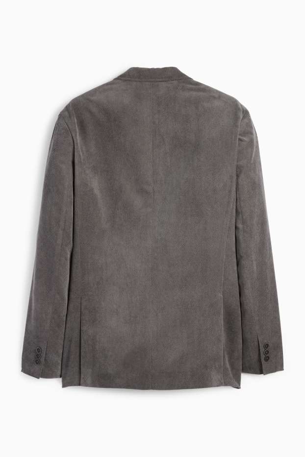 Pánské - Sako - regular fit - strukturované - šedá