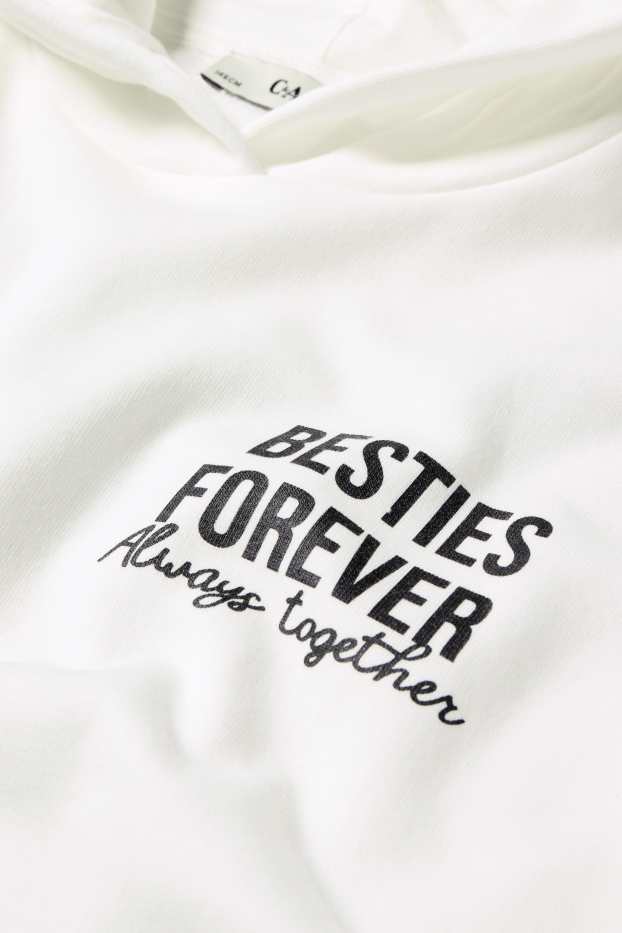 Kinder Mädchen - Bär - Hoodie - weiss